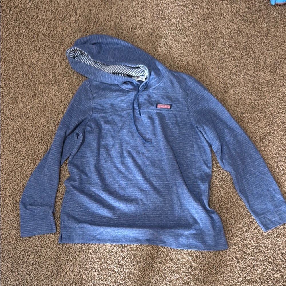 Blue Hooded Sweatshirt